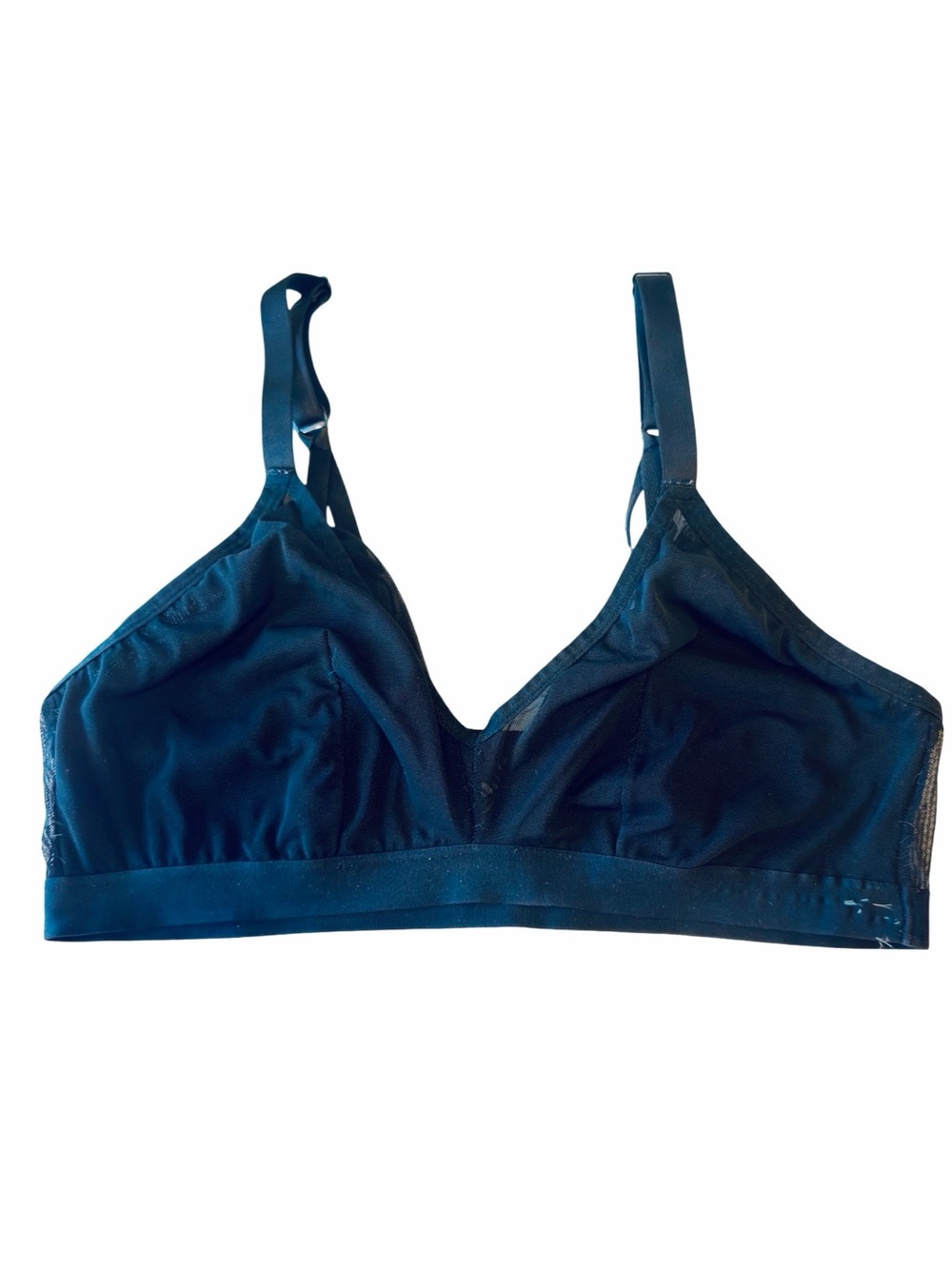 Auden Sheer Black Wireless Mesh Bralette